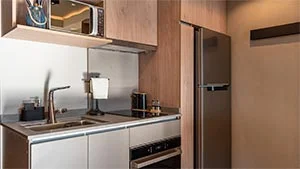 Miniatura de la cocina departamento Lake 1A